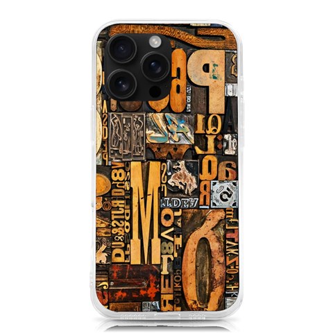 3d Letters Macro Wooden Letters Letters Textures iPhone 16 Pro Max TPU UV Print Case from ArtsNow.com Front