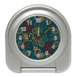 Flowers Floral Retro Flower Texture Travel Alarm Clock