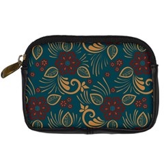 Flowers Floral Retro Flower Texture Digital Camera Leather Case from ArtsNow.com Front