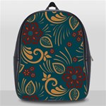 Flowers Floral Retro Flower Texture School Bag (Large)