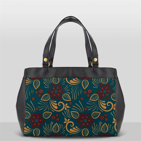 Flowers Floral Retro Flower Texture Oversize Office Handbag from ArtsNow.com Front