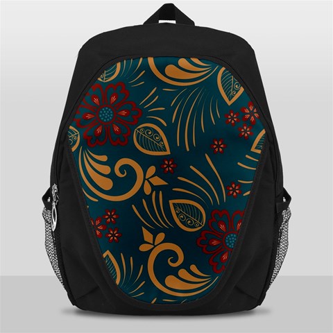 Flowers Floral Retro Flower Texture Backpack Bag from ArtsNow.com Front