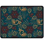 Flowers Floral Retro Flower Texture Two Sides Fleece Blanket (Large)