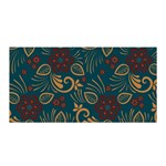 Flowers Floral Retro Flower Texture Satin Wrap 35  x 70 