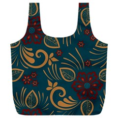 Flowers Floral Retro Flower Texture Full Print Recycle Bag (XXL) from ArtsNow.com Front