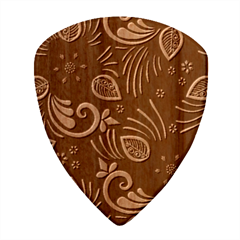 Flowers Floral Retro Flower Texture Guitar Shape Wood Guitar Pick Holder Case And Picks Set from ArtsNow.com Pick