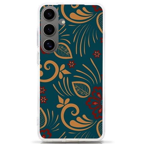 Flowers Floral Retro Flower Texture Samsung Galaxy S24 Ultra 6.9 Inch TPU UV Case from ArtsNow.com Front