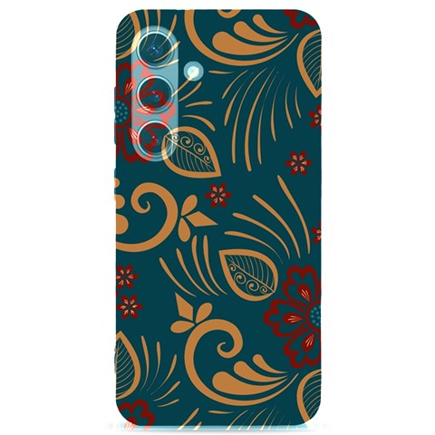 Flowers Floral Retro Flower Texture Samsung Galaxy S24 6.2 Inch Black TPU UV Case from ArtsNow.com Front