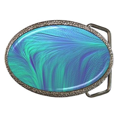 Psicodelia Zyguratti Texture Cyanturquoise Belt Buckles from ArtsNow.com Front