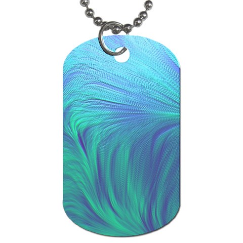 Psicodelia Zyguratti Texture Cyanturquoise Dog Tag (Two Sides) from ArtsNow.com Front