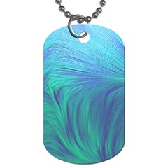 Psicodelia Zyguratti Texture Cyanturquoise Dog Tag (Two Sides) from ArtsNow.com Front