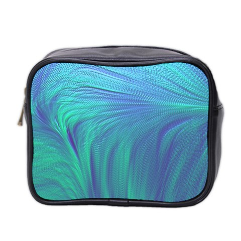 Psicodelia Zyguratti Texture Cyanturquoise Mini Toiletries Bag (Two Sides) from ArtsNow.com Front