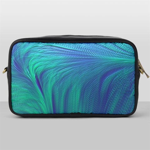 Psicodelia Zyguratti Texture Cyanturquoise Toiletries Bag (One Side) from ArtsNow.com Front