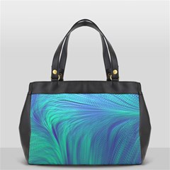 Psicodelia Zyguratti Texture Cyanturquoise Oversize Office Handbag (2 Sides) from ArtsNow.com Back