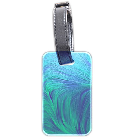 Psicodelia Zyguratti Texture Cyanturquoise Luggage Tag (two sides) from ArtsNow.com Front