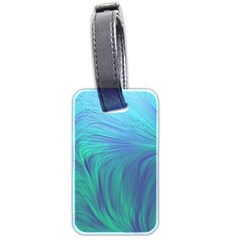 Psicodelia Zyguratti Texture Cyanturquoise Luggage Tag (two sides) from ArtsNow.com Front