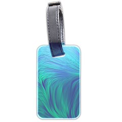 Psicodelia Zyguratti Texture Cyanturquoise Luggage Tag (two sides) from ArtsNow.com Back