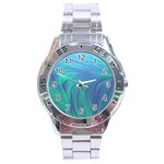 Psicodelia Zyguratti Texture Cyanturquoise Stainless Steel Analogue Watch