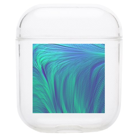 Psicodelia Zyguratti Texture Cyanturquoise Soft TPU AirPods 1/2 Case from ArtsNow.com Front