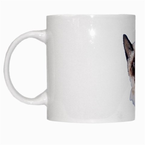 Siamese White Mug from ArtsNow.com Left