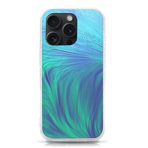 Psicodelia Zyguratti Texture Cyanturquoise iPhone 15 Pro TPU UV Print Case from ArtsNow.com Front