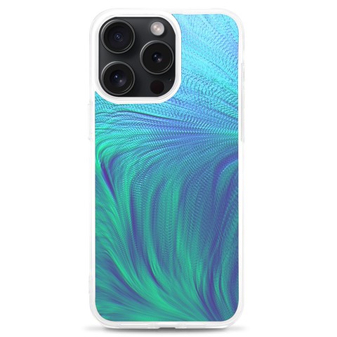 Psicodelia Zyguratti Texture Cyanturquoise iPhone 15 Pro Max TPU UV Print Case from ArtsNow.com Front