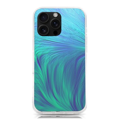 Psicodelia Zyguratti Texture Cyanturquoise iPhone 16 Pro Max TPU UV Print Case from ArtsNow.com Front