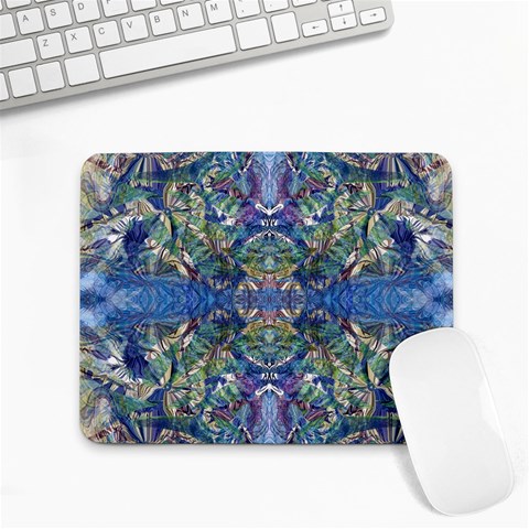 Blue arabesque Small Mousepad from ArtsNow.com Front