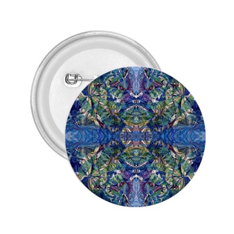 Blue arabesque 2.25  Buttons from ArtsNow.com Front