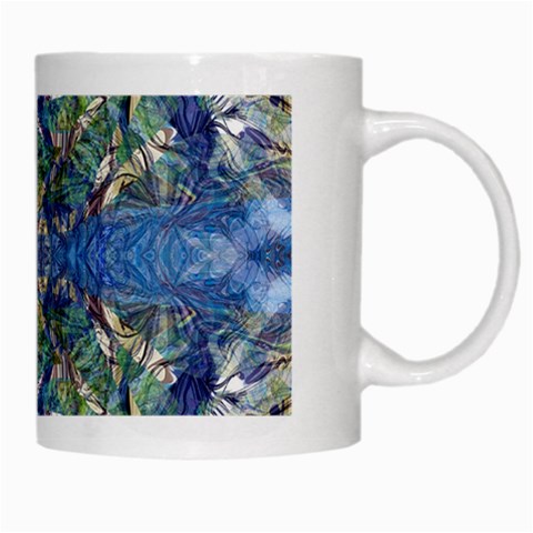 Blue arabesque White Mug from ArtsNow.com Right