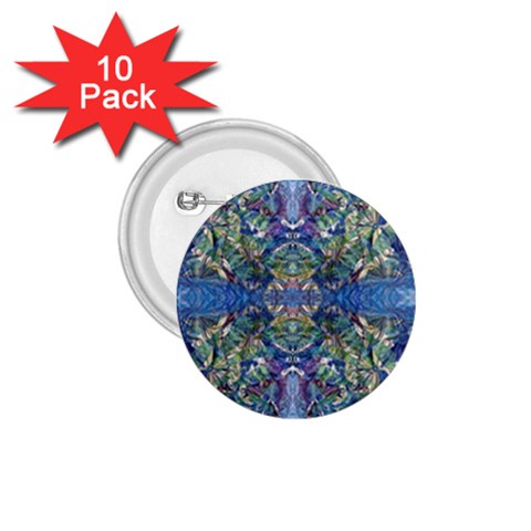 Blue arabesque 1.75  Buttons (10 pack) from ArtsNow.com Front