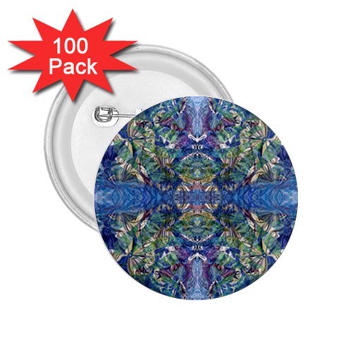 Blue arabesque 2.25  Buttons (100 pack)  from ArtsNow.com Front