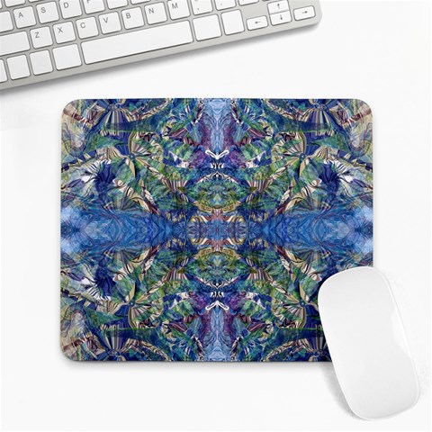 Blue arabesque Large Mousepad from ArtsNow.com Front