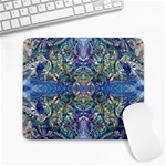 Blue arabesque Large Mousepad