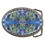 Blue arabesque Belt Buckles