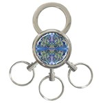 Blue arabesque 3-Ring Key Chain