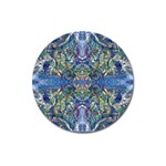 Blue arabesque Magnet 3  (Round)