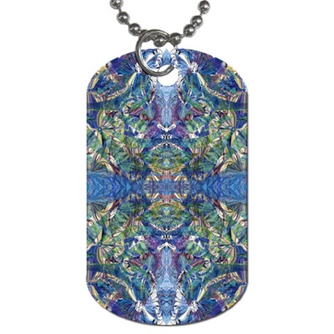 Blue arabesque Dog Tag (One Side) from ArtsNow.com Front