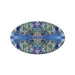 Blue arabesque Sticker Oval (10 pack)