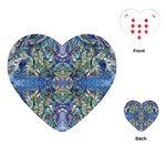 Blue arabesque Playing Cards Single Design (Heart)