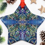 Blue arabesque Star Ornament (Two Sides)