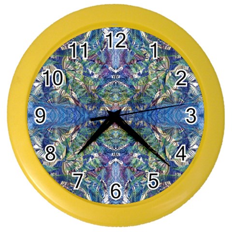 Blue arabesque Color Wall Clock from ArtsNow.com Front