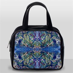 Blue arabesque Classic Handbag (Two Sides) from ArtsNow.com Back