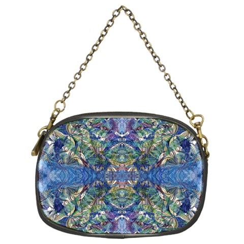 Blue arabesque Chain Purse (Two Sides) from ArtsNow.com Front