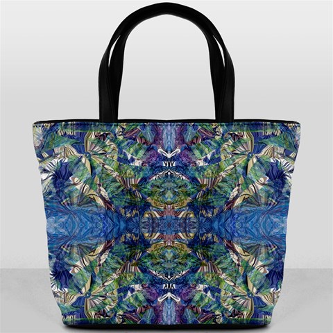 Blue arabesque Bucket Bag from ArtsNow.com Back