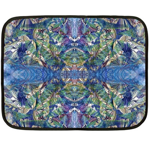 Blue arabesque Two Sides Fleece Blanket (Mini) from ArtsNow.com 35 x27  Blanket Front