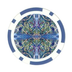 Blue arabesque Poker Chip Card Guard (10 pack) from ArtsNow.com Front