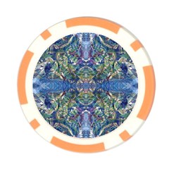 Blue arabesque Poker Chip Card Guard (10 pack) from ArtsNow.com Front