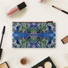 Blue arabesque Cosmetic Bag (Small) from ArtsNow.com Back