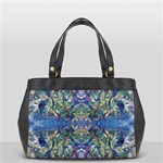 Blue arabesque Oversize Office Handbag (2 Sides)